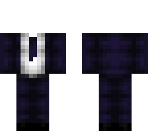 ob base - dark purple & white suit & tie