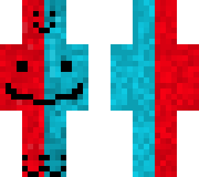 red and blue smile