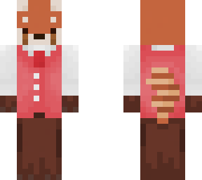 red panda with suit