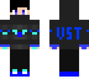blue neon hoddy boy