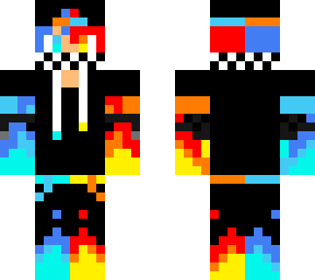 ice and fire gamer boy