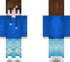 casual blue sweatshirt with jeans (head from joltux's skin)