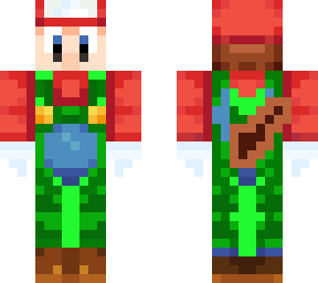 mario but he is a dog with green clothes