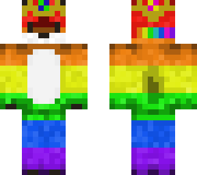 rainbow fox with crown.