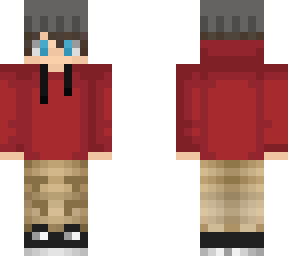 red hoodie with beanie 2.0