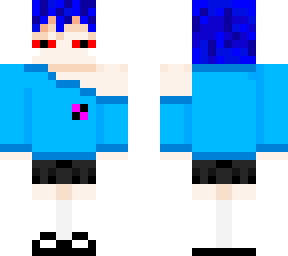 blue haired girl