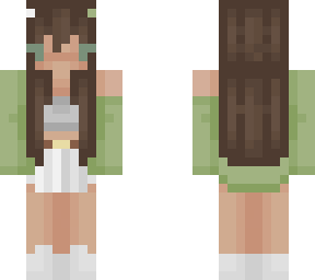 green cardigan girl