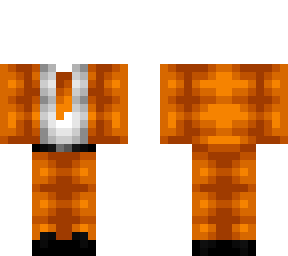 ob - orange & white suit & tie