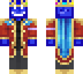 blue man in a technoblade outfit
