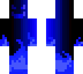 dark blue flamed monster