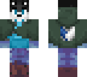 husky with aot cape