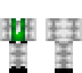 ob - light gray & green suit & tie