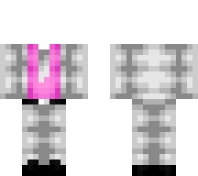 ob - light gray & pink suit & tie