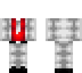 ob - light gray & red suit & tie