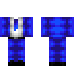 ob - sapphire blue & white suit & tie