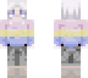 white haired pan pride girl