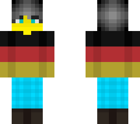 male - germany sweater - blue plaid pants