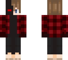 mask boy w/ flannel