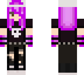 pink emo with hat