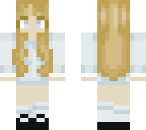 - blond haired girl in blue outfit :) -