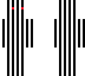 black and white lines skin with red eyes