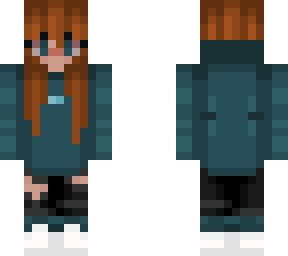 blue hoodie girl