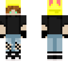 boy with bunny hat