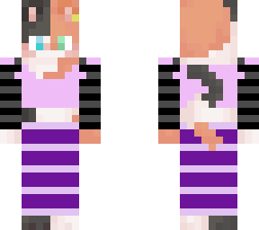 cat in pink,black and purple