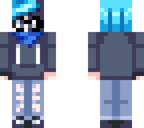 hoodie with blue bandana