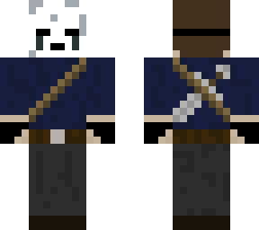 masked steve with sword