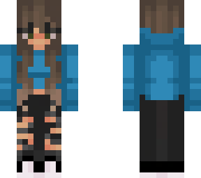 cyan hoodie girl