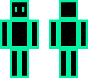 cyan outline