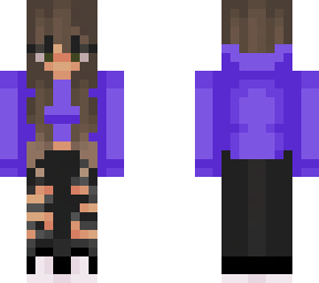 purple hoodie girl