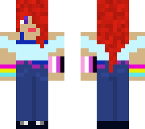 simple girl red hair (pan + gender-fluid)