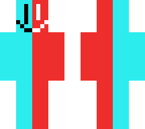 red and blue reverse smiley face