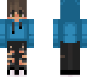 cyan hoodie boy