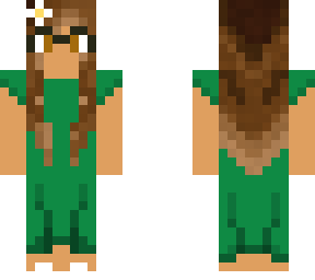 girl with green dress and a flower - remix @smellybanana