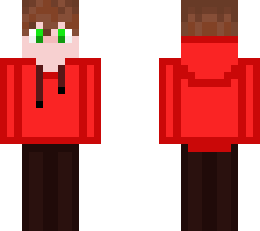 red hoodie green eye boy
