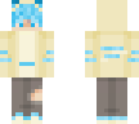 soft cute boy skin (yellow+aqua)