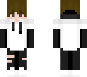 white hoodie and black pants