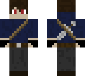 boy with a hoodie and a sword