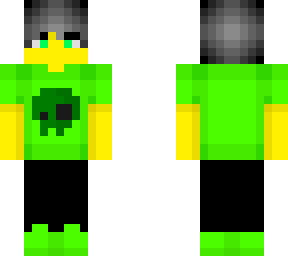 male - green shirt - green skull