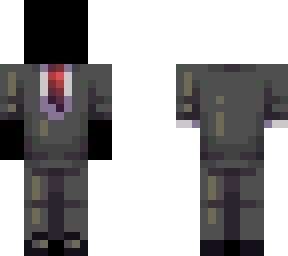 black with a suit