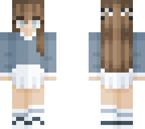 cute girl in sweater and skirt