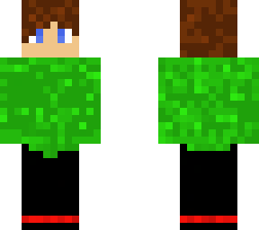 green shirt black pants