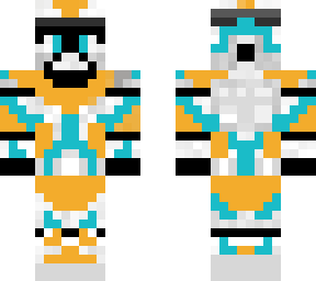 custom light blue and orange clone trooper