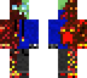 fully awakened slime half magma cube with creeper hoodie