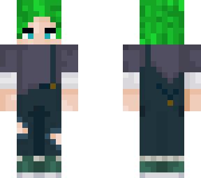 green haired person