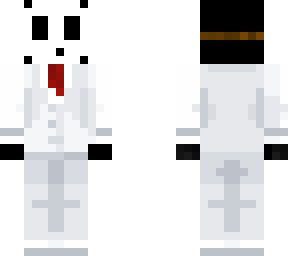 black shy guy white suit