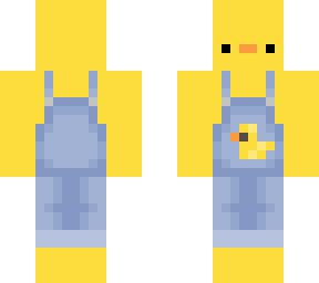 cute duck in overalls